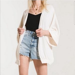 Z Supply Premium Fleece Oversized Cardigan in Oatmeal